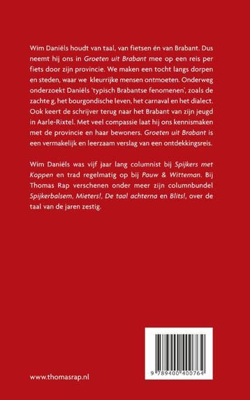 Groeten uit Brabant 9789400400764 Wim Daniëls, Boeken, Verzenden, Zo goed als nieuw, Wim Daniëls