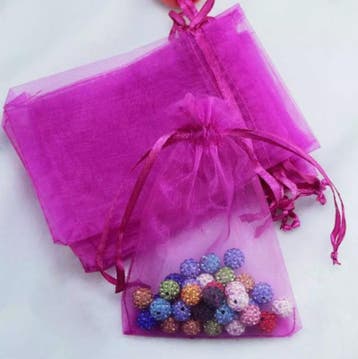 50 x Organza zakjes 13 x 18cm Fuchsia, Ophalen of Verzenden, Nieuw