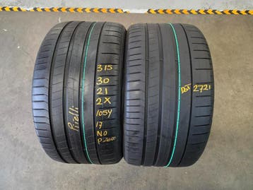 315/30/21 105Y NO PIRELLI ZOMERBANDEN 6,1MM PROFIEL 2X, Ophalen, Gebruikt, 21 inch, Band(en)
