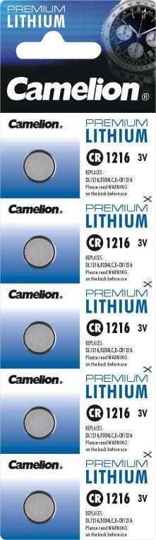 Lithium knoopcel CR1216 (5 stuks), Ophalen of Verzenden, Nieuw