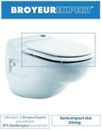 SED100101 Sanibroyeur compact star zitting, Ophalen of Verzenden, Nieuw, Toilet