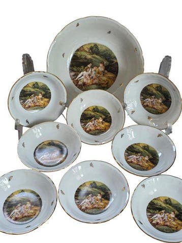Porcelaine de France Grand Luxe - Décor romantique XVIIIème