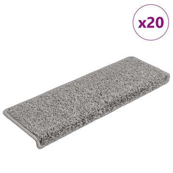 vidaXL Trapmatten 20 stuks 65x21x4 cm Grijs Rechthoekige, Verzenden, Nieuw