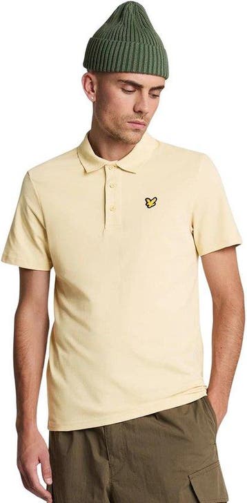 2dekans | Lyle and Scott Sport SS Polo Heren Beige S, Ophalen of Verzenden, Zo goed als nieuw, Beige, Lyle & Scott