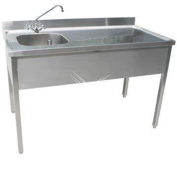 Rvs cheftafel zonder bodemschap 1000x700x900 mm (spoelbak li, Verzenden, Nieuw in verpakking