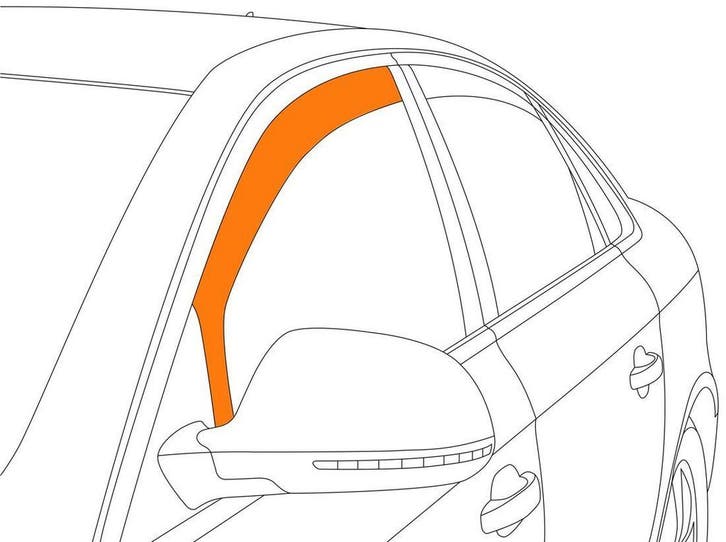 Zijwindschermen | geschikt voor Fiat Panda 5 deurs 2011- | C, Auto diversen, Tuning en Styling, Verzenden