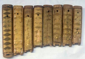 8 houten tsuka voor lange katana ,wakizashi ,tanto - Japan -