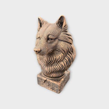 Bust of a Wolf Spitz statue - home decor animal lover gift h, Verzenden, Nieuw