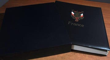 Accessoires Frankrijk - Een leeg luxe DAVO album met, Gestempeld