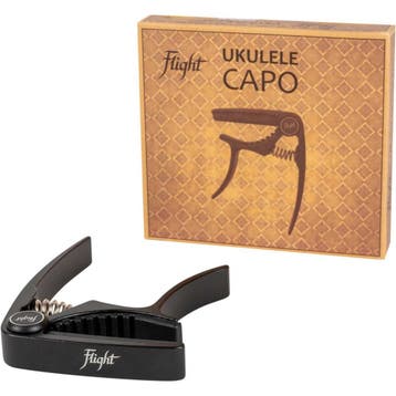 Flight FC-BK Aluminium Ukulele Capo Zwart met Veermechanisme, Ophalen of Verzenden, Nieuw