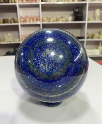 Magnifieke koningsblauwe lapis lazuli bol Bol - Hoogte: 18