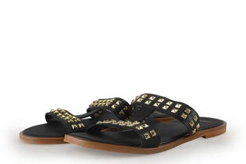 Manfield Sandalen in maat 39 Zwart, Verzenden, Zwart, Sandalen of Muiltjes, Zo goed als nieuw