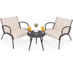 LIVSK 3-delig Tuinmeubelset - 2 Stoelen met Ergonomische Zit, Tuin en Terras, Verzenden, Nieuw