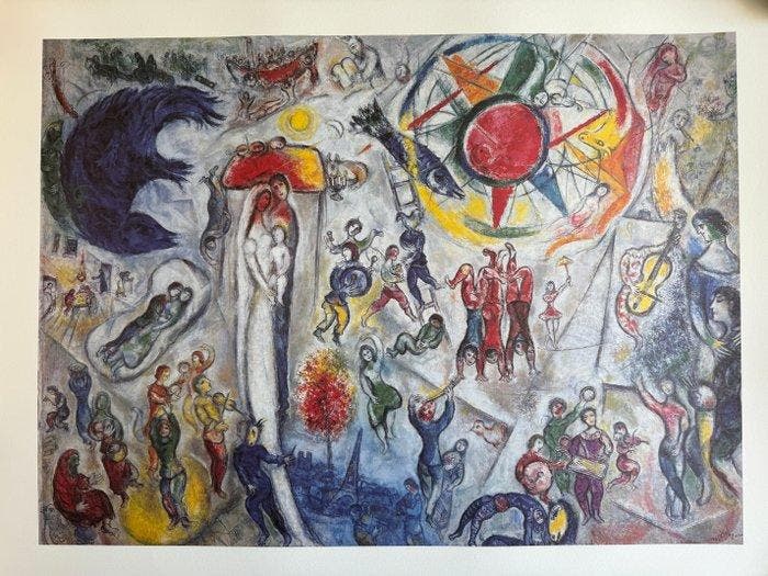 Marc Chagall (1887-1985) - La danse bleue, Antiek en Kunst, Antiek | Overige Antiek