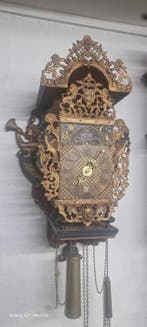 Friese stoelklok - Hout - 1910-1920 - Friese stooelklok, Antiek en Kunst