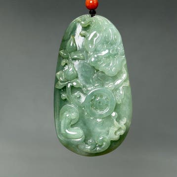 Gecertificeerde jadeiet (A-jade) Natuurlijke jadehanger -