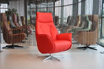 De Toekomst Relaxfauteuil Twice TW-045N 3 motoren+accu Leer, Ophalen of Verzenden, Nieuw, Leer, Design stoel