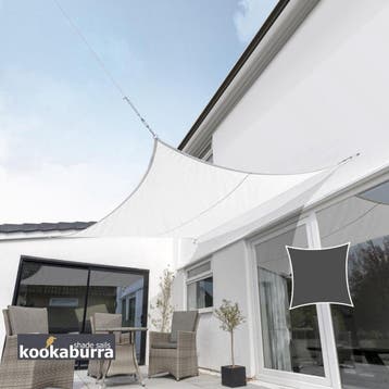 Kookaburra 2,0m Vierkant Ivoor Party Schaduwdoek (Geweven -, Verzenden, Nieuw