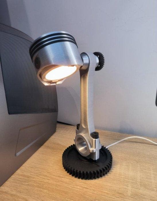 porsche - Lamp - pla - Piston Lamp, Antiek en Kunst, Kunst | Designobjecten