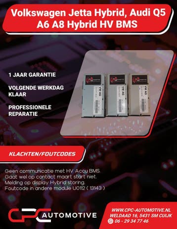 Audi Q5, A6, A8 Hybrid BMS CRASH RESET P1609, Auto-onderdelen, Ophalen of Verzenden, Nieuw, Audi