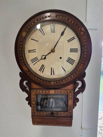 Wandklok - Caledonian - Art Nouveau Pallisander hout,, Antiek en Kunst