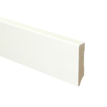 Budgetline MDF plint 70x15 V313 wit gegrond recht, Overige materialen, Verzenden, 50 tot 150 cm, Overige typen