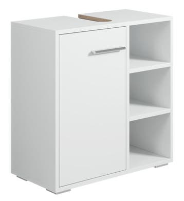Wastafelkast Neptunus 60 x 28 x 60 cm Mat wit Badkamerkast, Verzenden, Nieuw, Wastafelkast