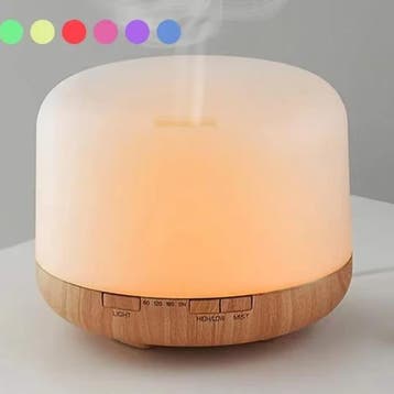 Mini Aroma Diffuser Houtlook USB 500ml met LED Verlichting, Huis en Inrichting, Verzenden, Nieuw