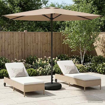 vidaXL Tuinparasol met Basis 270 x 270 cm Polyester, Verzenden, Nieuw, 2 tot 3 meter