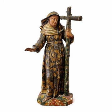 sculptuur, Saint Rita of Cascia - 18th Century - 21 cm -