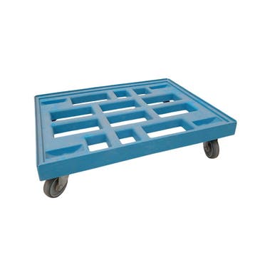 Kunststof Dolly, 801x601x190 mm, 4 zwenkwielen, blauw,, Ophalen of Verzenden, Overige typen, Emtrade NL