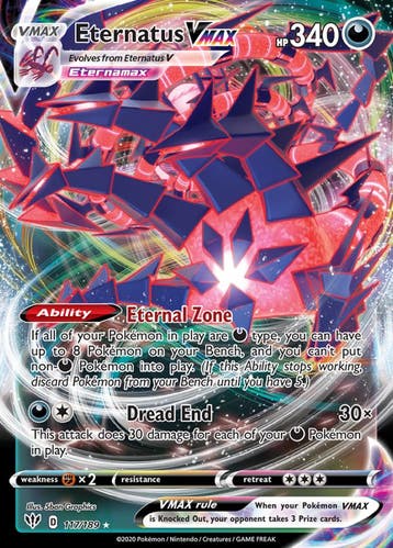 Eternatus VMAX 117/189 Darkness Ablaze, Ophalen of Verzenden, Nieuw, Losse kaart, Foil