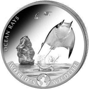 Congo Wildlife Ocean Rays 1 oz 2023 (30.000 oplage), Verzenden, Overige landen, Losse munt, Zilver