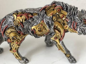 Exclusief S.Buru - sculptuur, XXL STATUE-signed-STEAMpunk