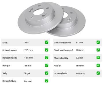 Remschijven Achteras Renault Scenic 2.0 16V RX4 (2000-2003), Verzenden, Nieuw, Renault