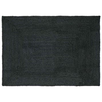 vidaXL Gebied Tapijt Donkergrijs 160 x 230 cm Jute, Verzenden, Nieuw