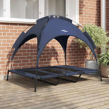 vidaXL Hondenbed Marineblauw 122 x 93 x 106,5 cm Staal, Verzenden, Nieuw