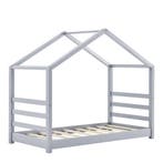 Kinderbed Vardo grenen huisbed en bedbodem 70x140 grijs, Verzenden, Nieuw