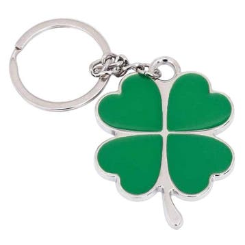 Fako Bijoux - Klavertje Vier Sleutelhanger - Groen, Verzamelen, Verzenden, Nieuw
