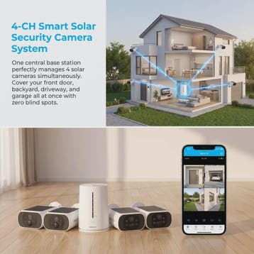 ARCCTV 4MP Solar Wifi Camera Set: Slimme Beveiliging met Men, Verzenden, Nieuw