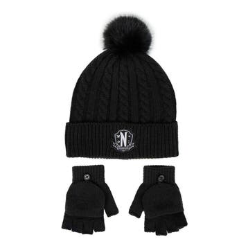 Wednesday Beanie & Gloves Set Nervermore, Verzamelen, Ophalen of Verzenden, Nieuw