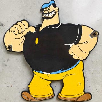 Brutus (Popeye) - Emaille plaat - Emaille