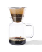 HEMA Koffiekan met filter Koffiebinkie glas 600ml, Verzenden, Nieuw in verpakking