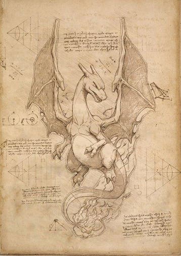 Boriani - Charizard - Da Vinci Series - limited edition 2/25, Nieuw