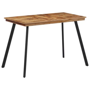 vidaXL Eettafel 120x62x76 cm massief teakhout, Verzenden, Nieuw
