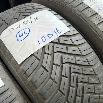 2 x Continental 195-55-16 4 Seizoenbanden 6,5mm, Auto-onderdelen, Gebruikt, 16 inch, Ophalen of Verzenden, All Season