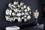 Moderne wanddecoratie VARIATION 105cm zilver metaal, Huis en Inrichting, Woonaccessoires | Vazen, Ophalen of Verzenden, Nieuw