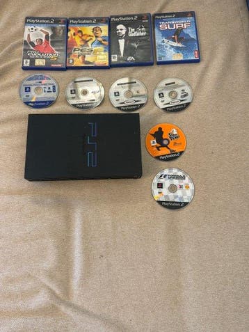 Sony - Playstation 2 (PS2) - (PS2) Fat Console + 10 Games, Nieuw