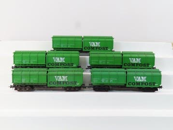 Roco H0 - 4368 - Modeltrein goederenwagon (5) - 5x 4-assige, Nieuw