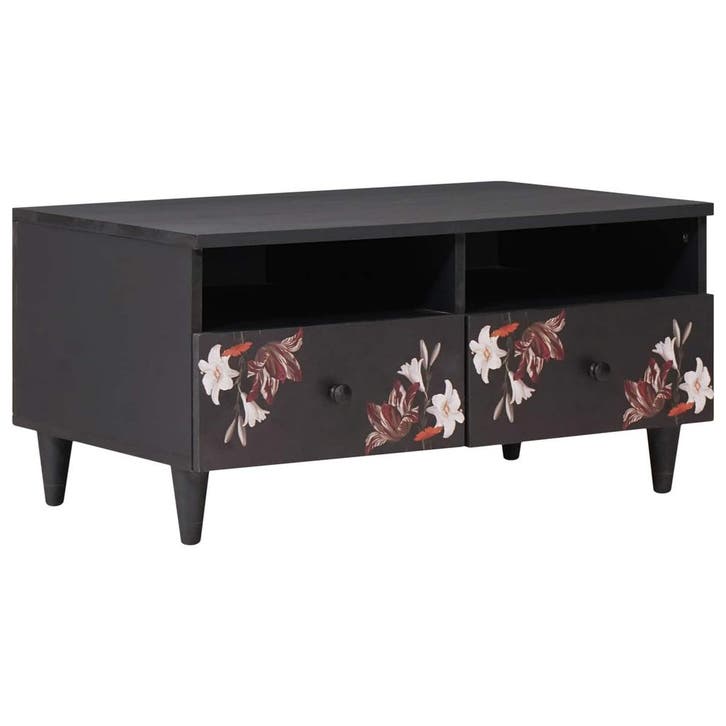 vidaXL Salontafel Multikleur 80 x 54 x 40 cm Massief Mango, Huis en Inrichting, Tafels | Salontafels, Nieuw, 50 tot 100 cm, Overige houtsoorten
